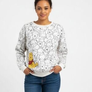 Hybrid Apparel Disney Winnie the Pooh Cream Sweatshirt Size 2X
